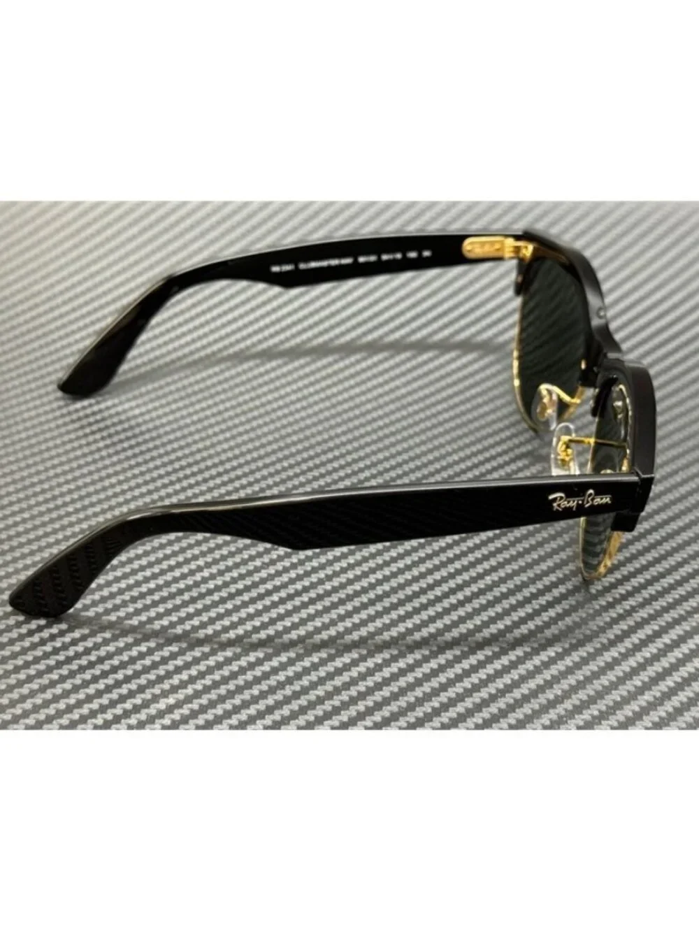 New Ray-Ban Men Black Gold Sunglasses 54-19-150